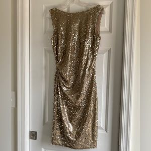 Sequin Cocktail Dress Gold size 6